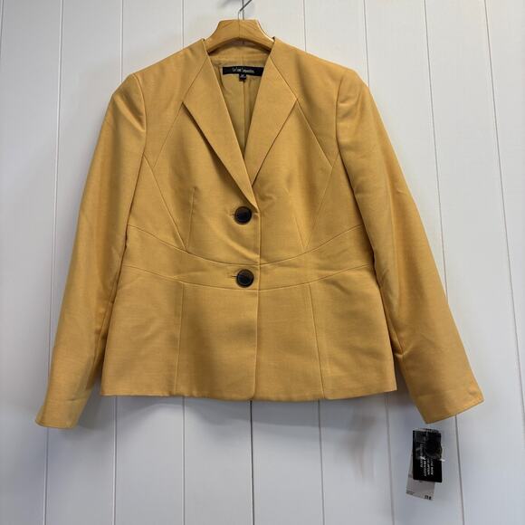 Le Suit Petite Womens Classic Corpcore Career Blazer Jacket 6P Professional NWT - Picture 1 of 10